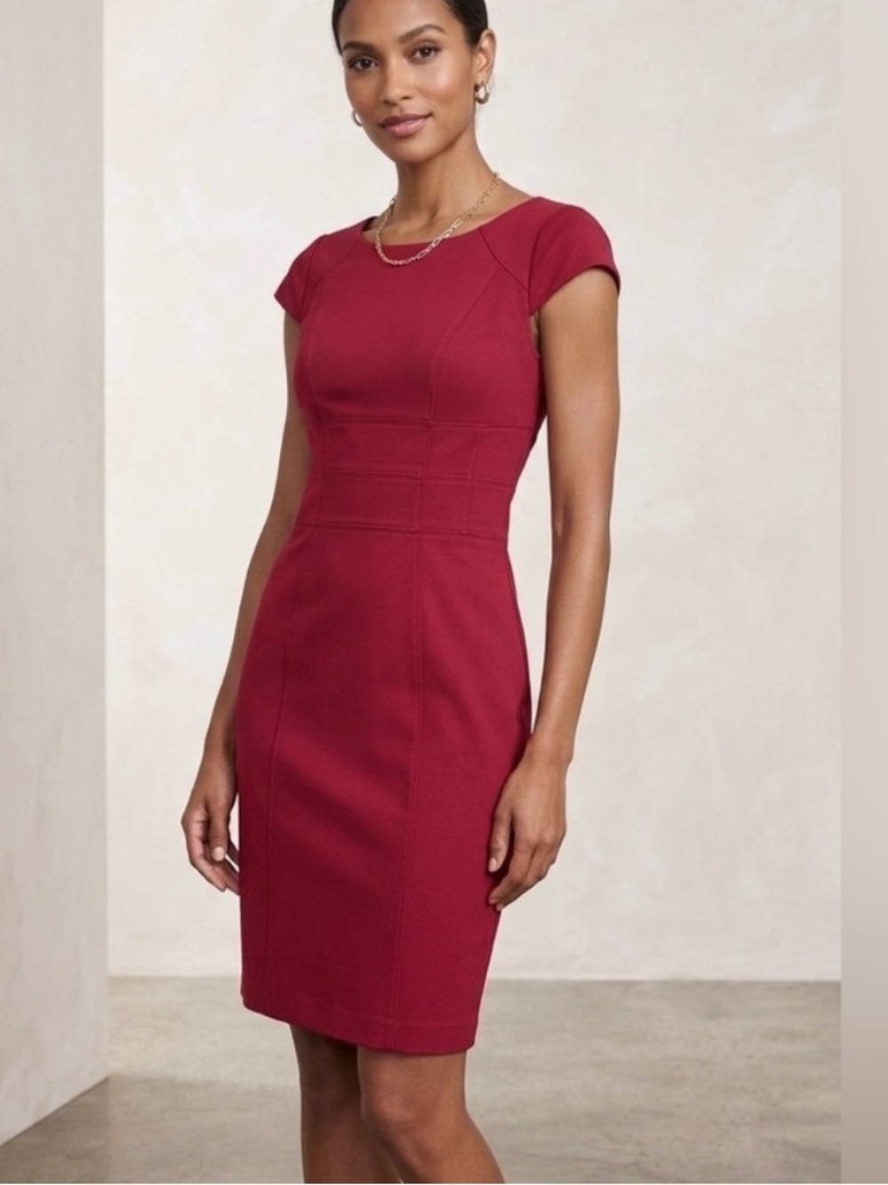 Tommy Hilfiger Geometric Knit Sleeveless Sheath Dress - Size M
